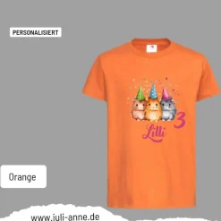 Personalisiertes Shirt GEBURTSTAG Zahl & Name personalisiert Meerschweinchen 2