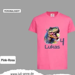 Personalisiertes Shirt GEBURTSTAG Zahl & Name personalisiert Dino T-rex