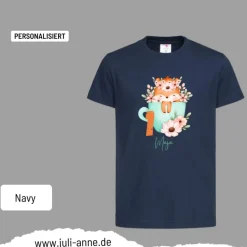 Personalisiertes Shirt GEBURTSTAG Zahl & Name personalisiert Fuchs in Tasse