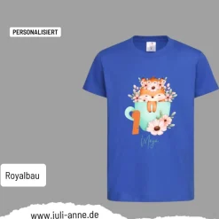 Personalisiertes Shirt GEBURTSTAG Zahl & Name personalisiert Fuchs in Tasse
