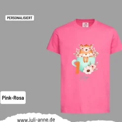 Personalisiertes Shirt GEBURTSTAG Zahl & Name personalisiert Fuchs in Tasse