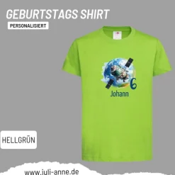 Personalisiertes Shirt GEBURTSTAG Zahl & Name personalisiert SPACE Raumstation Weltall