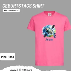 Personalisiertes Shirt GEBURTSTAG Zahl & Name personalisiert SPACE Raumstation Weltall