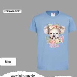 Personalisiertes Shirt GEBURTSTAG Zahl & Name personalisiert Koala