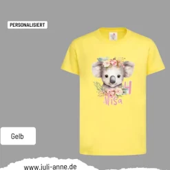 Personalisiertes Shirt GEBURTSTAG Zahl & Name personalisiert Koala