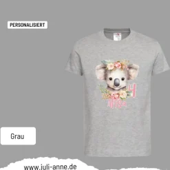 Personalisiertes Shirt GEBURTSTAG Zahl & Name personalisiert Koala