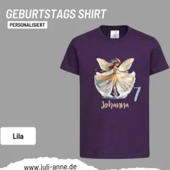 Personalisiertes Shirt GEBURTSTAG Zahl & Name personalisiert Ballerina Fee Balett