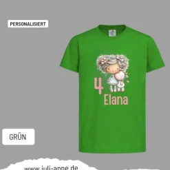 Personalisiertes Shirt GEBURTSTAG Zahl & Name personalisiert EINHORN MÄDCHEn 1