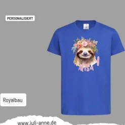 Personalisiertes Shirt GEBURTSTAG Zahl & Name personalisiert Faultier