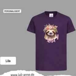 Personalisiertes Shirt GEBURTSTAG Zahl & Name personalisiert Faultier