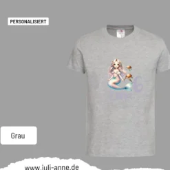 Personalisiertes Shirt GEBURTSTAG Zahl & Name personalisiert MERMAID CUTIE 1 Pastell Schildkröten