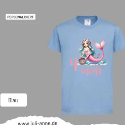 Personalisiertes Shirt GEBURTSTAG Zahl & Name personalisiert Mermaid Cutie 8
