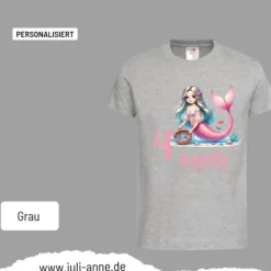 Personalisiertes Shirt GEBURTSTAG Zahl & Name personalisiert Mermaid Cutie 8