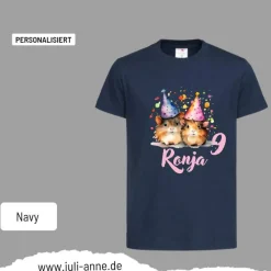 Personalisiertes Shirt GEBURTSTAG Zahl & Name personalisiert Meerschweinchen 2