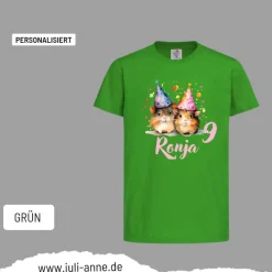 Personalisiertes Shirt GEBURTSTAG Zahl & Name personalisiert Meerschweinchen 2