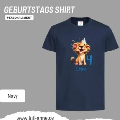 Personalisiertes Shirt GEBURTSTAG Zahl & Name personalisiert Party Löwe