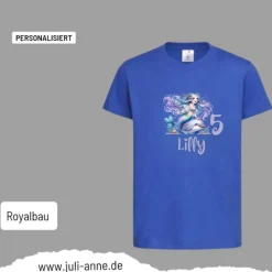 Personalisiertes Shirt GEBURTSTAG Zahl & Name personalisiert MERMAID CUTIE 6