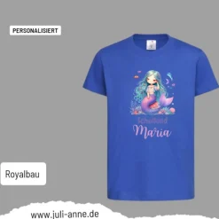 Personalisiertes Shirt SCHULKIND Name personalisiert Mermaid Cutie 8