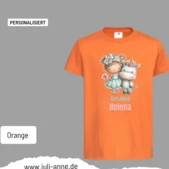 Personalisiertes Shirt SCHULKIND Name personalisiert EINHORN Mädchen 3