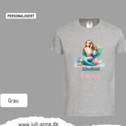 Personalisiertes Shirt SCHULKIND Name personalisiert MERMAID CUTIE 5