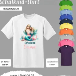 Personalisiertes Shirt SCHULKIND Name personalisiert MERMAID CUTIE 5