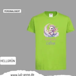 Personalisiertes Shirt SCHULKIND Name personalisiert Baby Drache Mond