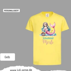 Personalisiertes Shirt SCHULKIND Name personalisiert Mermaid Cutie 8