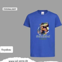 Personalisiertes Shirt SCHULKIND Name personalisiert T-Rex DINO