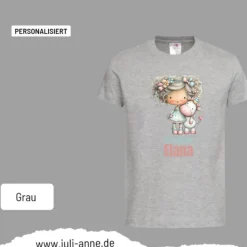 Personalisiertes Shirt SCHULKIND Name personalisiert EINHORN Mädchen 1