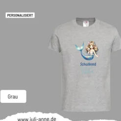 Personalisiertes Shirt SCHULKIND Name personalisiert Mermaid Cutie 12