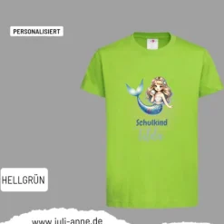 Personalisiertes Shirt SCHULKIND Name personalisiert Mermaid Cutie 12