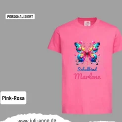 Personalisiertes Shirt SCHULKIND Name personalisiert Bagger Lovely Butterfly 2