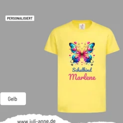 Personalisiertes Shirt SCHULKIND Name personalisiert Bagger Lovely Butterfly 2