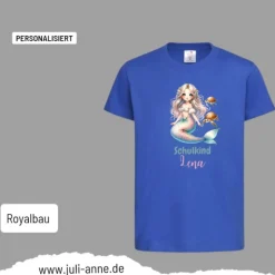 Personalisiertes Shirt SCHULKIND Name personalisiert MERMAID CUTIE 1 Pastell Schildkröten