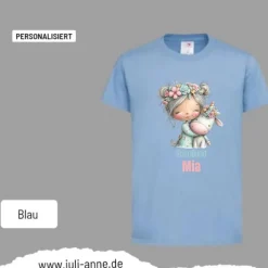 Personalisiertes Shirt SCHULKIND Name personalisiert EINHORN Mädchen 4