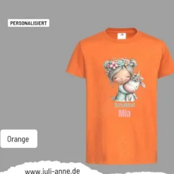 Personalisiertes Shirt SCHULKIND Name personalisiert EINHORN Mädchen 4