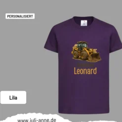 Personalisiertes Shirt SCHULKIND Name personalisiert Bagger BULLDOZER