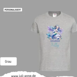 Personalisiertes Shirt SCHULKIND Name personalisiert MERMAID CUTIE 7