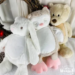 Personalisiertes Stofftier mit Tasche | Rentier Kuscheltier mit Namen | Weihnachtsgeschenk für Kinder | Geschenk zu Weih