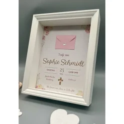 Personalisiertes Taufgeschenk Wanddeko | Custom Wandbild Kinderzimmer | Geldgeschenk zur Taufe  | Wunscherfüller Taufe