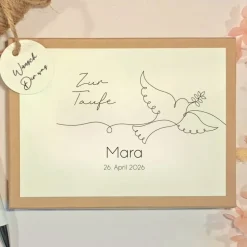 Personalisiertes Taufgeschenk – Geschenkbox mit Name & Datum | Handgefertigtes Geldgeschenk zur Taufe