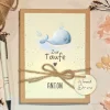 Personalisiertes Taufgeschenk mit Wal Motiv – Geschenkbox zur Taufe mit Name & Geldgeschenk