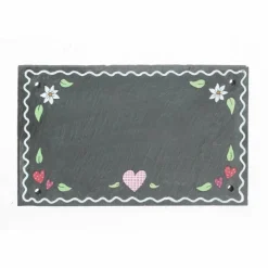 Personalisiertes Türschild aus Schiefer im Lebkuchenstyle – Exklusiv, handbemalt & wetterfest mit Familienname