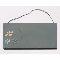 Personalisiertes Türschild aus Holz – Handgemachtes Familienschild mit Name & Blumendekor, individuelles Familiengeschenk