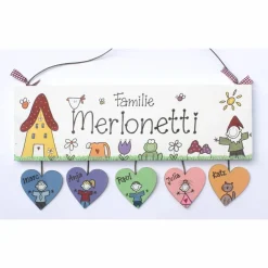 Personalisiertes Türschild Familie aus Holz – Individuelles Namensschild Wohnungstür, Haustür & Hauseingang, Haustürschild mit Name - einzigartiges Geschenk  zu Hochzeit, Einzug, Geburtstag - für Familien, Freunde, Paare