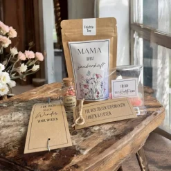 Personalisiertes und handgemachtes Muttertagsgeschenk, Geschenk zum Muttertag personalisiert, Geschenkbox, Geschenkidee