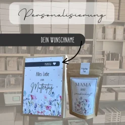 Personalisiertes und handgemachtes Muttertagsgeschenk, Geschenk zum Muttertag personalisiert, Geschenkbox, Geschenkidee
