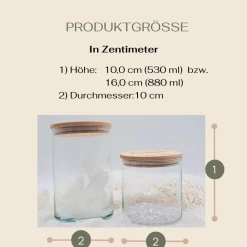 Personalisiertes Vorratsglas Weihnachten Sternchen