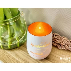 Personalisiertes Windlicht | Konfirmation | Kommunion | Gravur | Kristallglas | Erinnerungslicht | Vase | Geschenk zur K