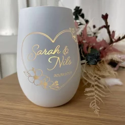 Personalisiertes Windlicht | Hochzeit | Hochzeitstag | Gravur | Kristallglas | Erinnerungslicht | Vase | Hochzeitsgesche